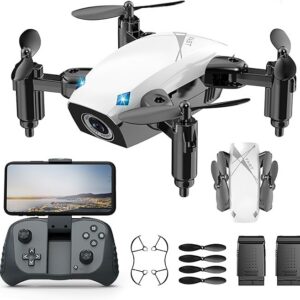 Wholesale Lot Of 10 Small Drones With Foldable Wings – Voice & Gesture Control – Color White – 2 Rechargeable Batteries – Your Price Is Only $19 Each – Shipping Is Free